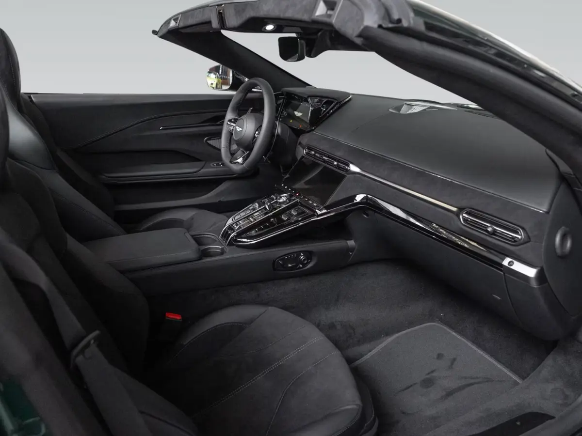 Aston Martin Vantage V8 Spider 2026, exterior — Courchevel Luxury Car Rental, Courchevel. The Aston Martin Vantage V8 Spider pairs 665 hp with a roofless cabin built for two, and…