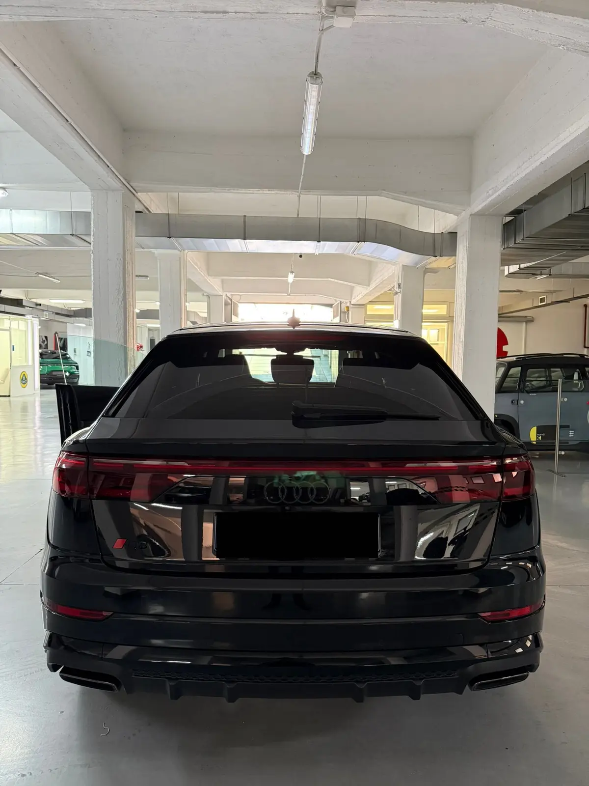 Audi Q8 2025, interior — Courchevel Luxury Car Rental, Courchevel. The 2025 Audi Q8 brings 340 hp and a five-seat cabin to a lineup where composure matters…
