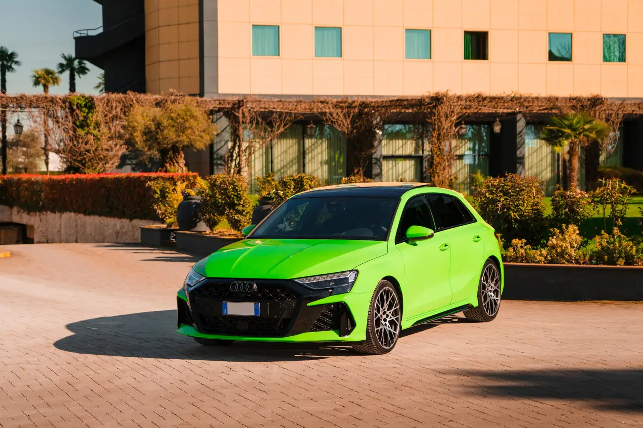 Audi RS3 Restyling 2025 — Courchevel Luxury Car Rental, Courchevel. The 2025 Audi RS3 Restyling pairs a 400 hp five-cylinder engine with quattro all-wheel…