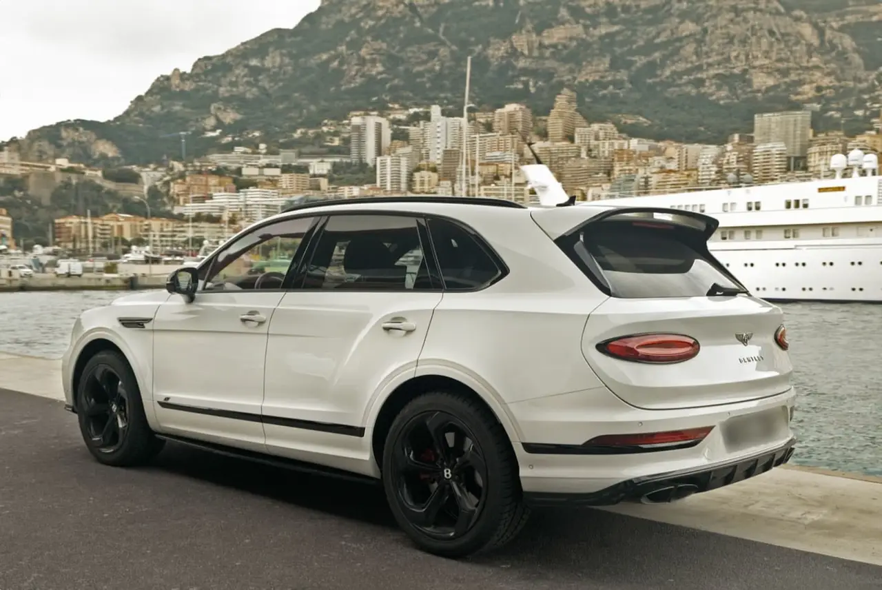 Bentley Bentayga V8-S 2024, exterior — Courchevel Luxury Car Rental, Courchevel. The Bentayga V8-S pairs a 550 hp V8 with the cabin space and ride quality that a…
