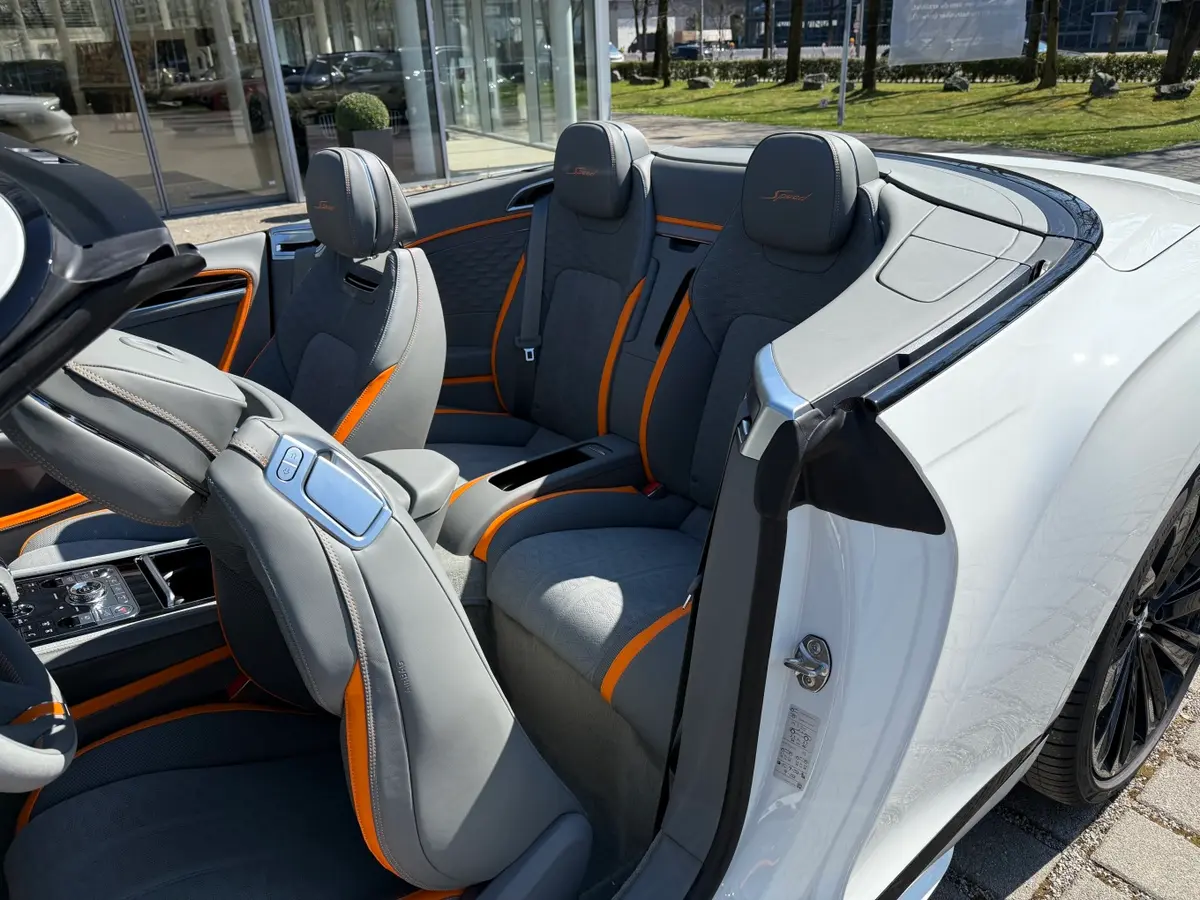 Bentley Continental GTC Speed 2025, rear view — Courchevel Luxury Car Rental, Courchevel. The 2025 Bentley Continental GTC Speed is a four-seat convertible built for effortless…