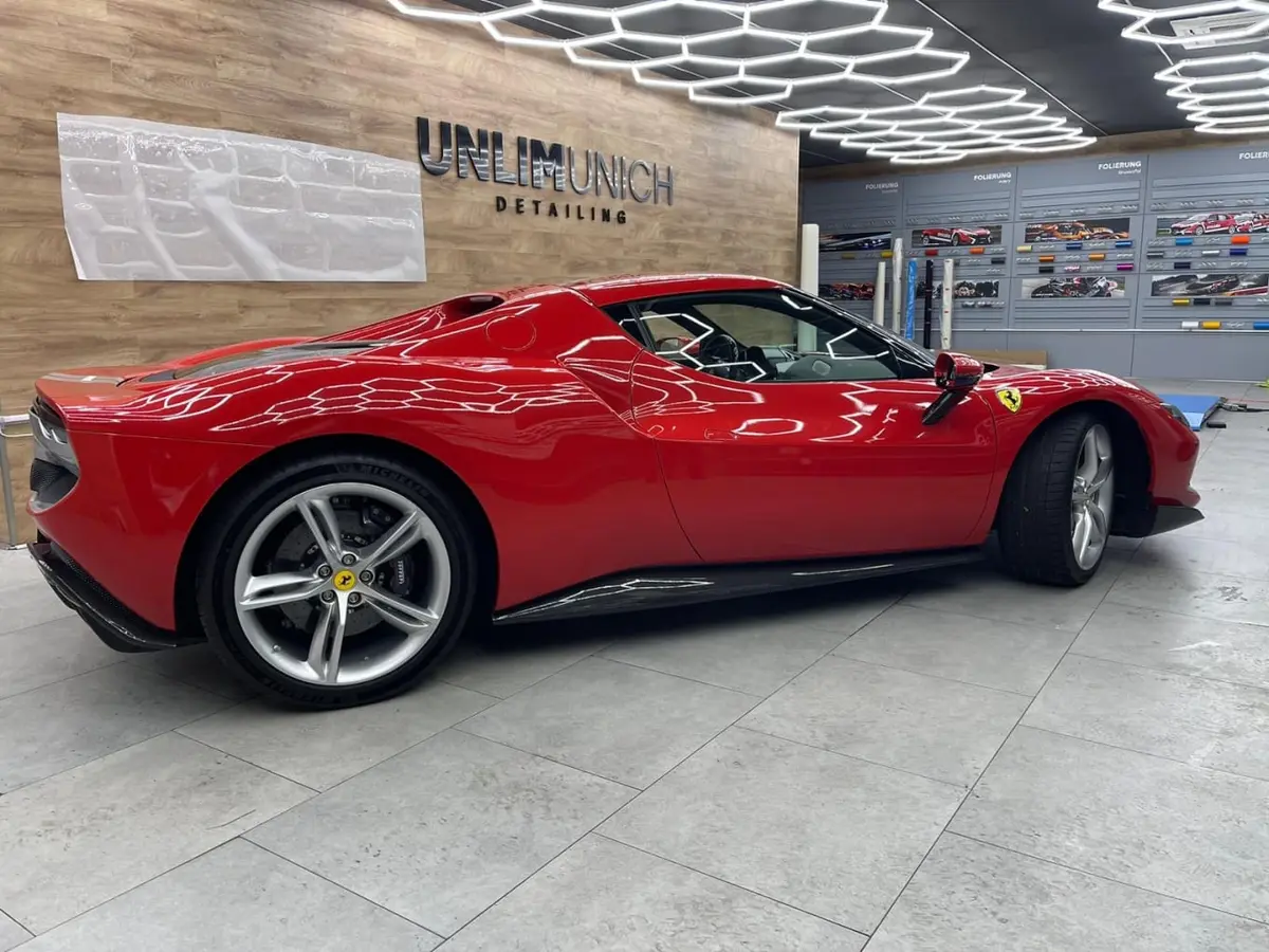 Ferrari 296 GTB 2023, interior — Courchevel Luxury Car Rental, Courchevel. The Ferrari 296 GTB pairs a mid-engine chassis with 830 hp, and on the open sweeps toward…