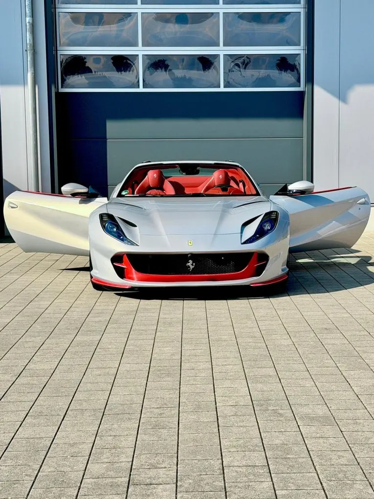 Ferrari 812 GTS 2024, exterior — Courchevel Luxury Car Rental, Courchevel. The 2024 Ferrari 812 GTS pairs a naturally aspirated V12 producing 789 hp with a rare…