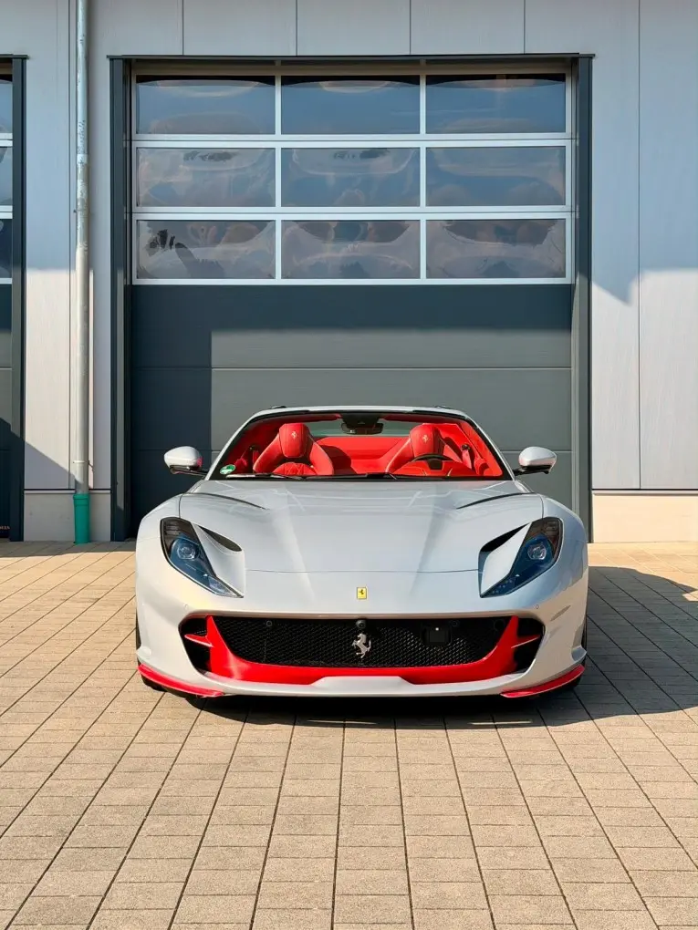 Ferrari 812 GTS 2024, front view — Courchevel Luxury Car Rental, Courchevel. The 2024 Ferrari 812 GTS pairs a naturally aspirated V12 producing 789 hp with a rare…