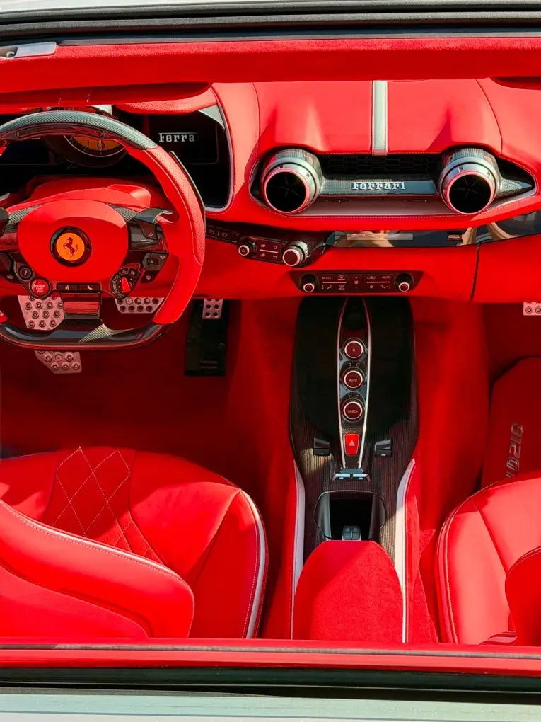 Ferrari 812 GTS 2024, dashboard — Courchevel Luxury Car Rental, Courchevel. The 2024 Ferrari 812 GTS pairs a naturally aspirated V12 producing 789 hp with a rare…