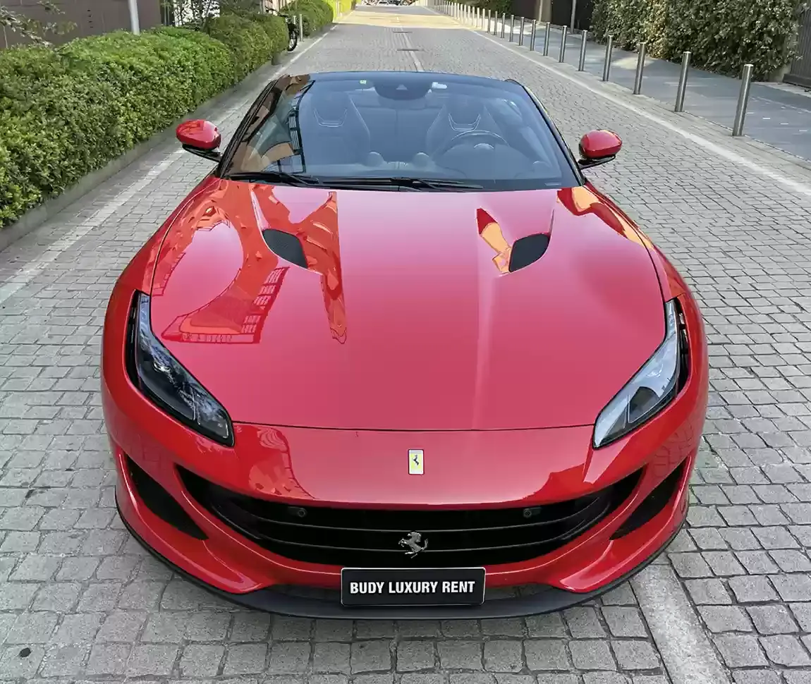 Ferrari Portofino M 2023, interior — Courchevel Luxury Car Rental, Courchevel. The Ferrari Portofino M pairs a 620 hp V8 with real usability: four seats, a retractable…