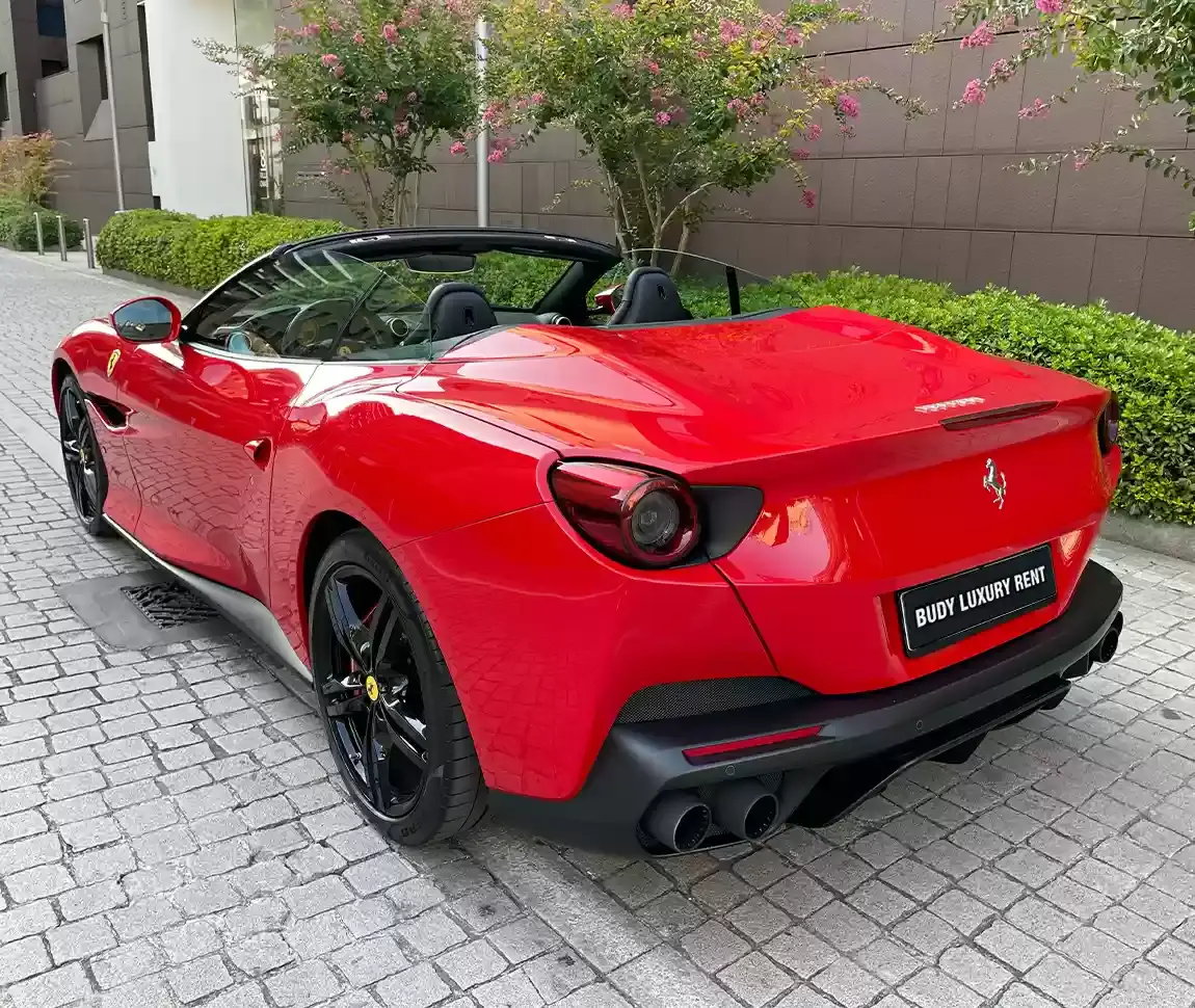 Ferrari Portofino M 2023, dashboard — Courchevel Luxury Car Rental, Courchevel. The Ferrari Portofino M pairs a 620 hp V8 with real usability: four seats, a retractable…