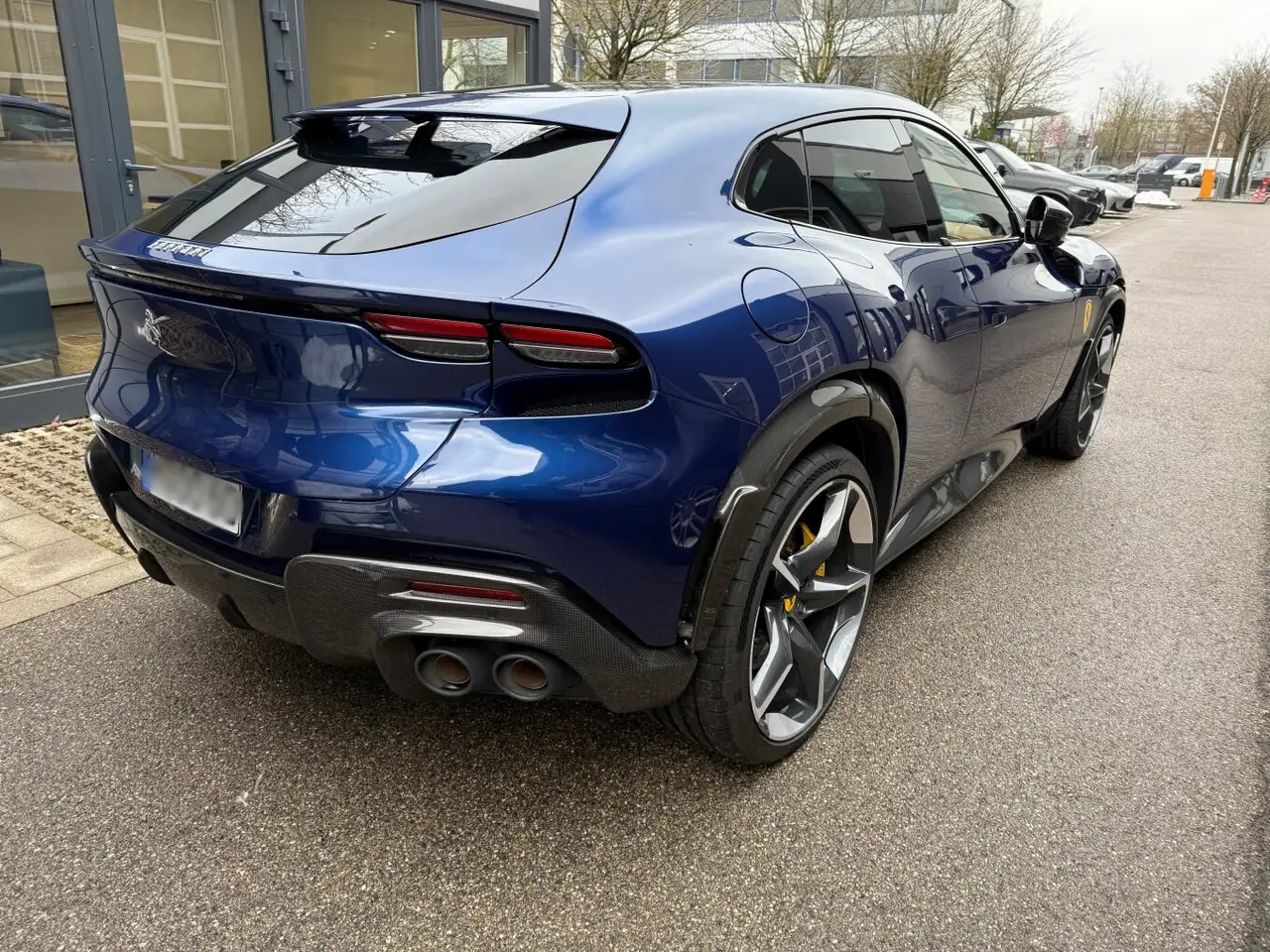 Ferrari Purosangue 2024, exterior — Courchevel Luxury Car Rental, Courchevel. The Purosangue is Ferrari's answer to a genuine contradiction: five real seats and 715 hp…