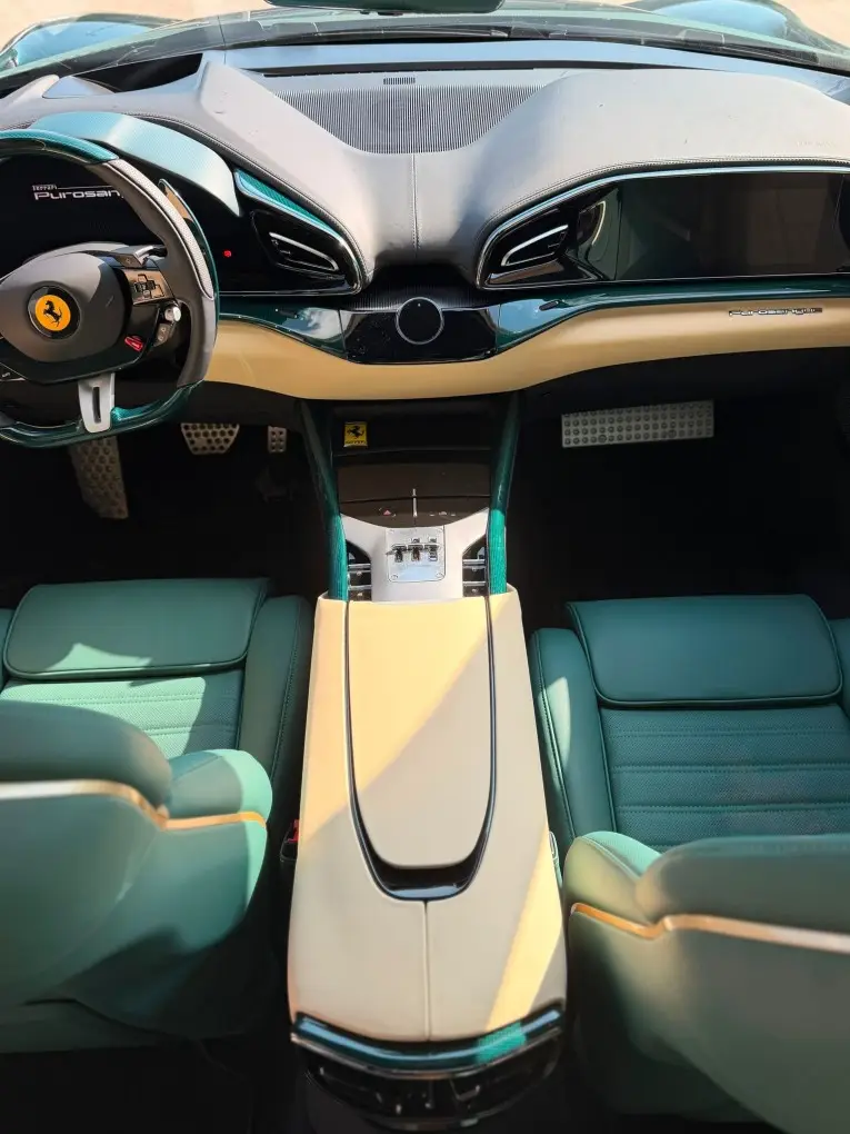 Ferrari Purosangue Atelier 2025, exterior — Courchevel Luxury Car Rental, Courchevel. The Ferrari Purosangue Atelier is the rare Ferrari built around four full seats and 715…