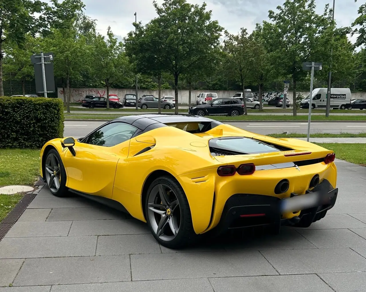 Ferrari SF90 Spider 2024, front view — Courchevel Luxury Car Rental, Courchevel. The Ferrari SF90 Spider brings 986 hp and a plug-in hybrid drivetrain to a two-seat…