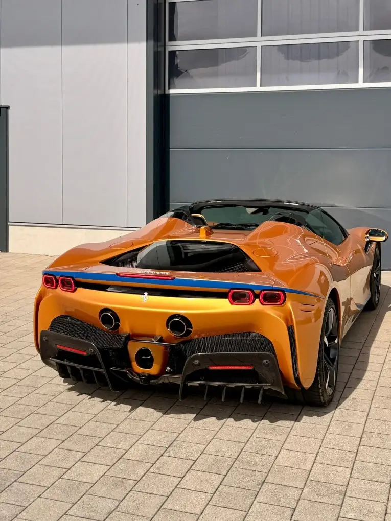 Ferrari SF90 Spider Tailor Made 2025, interior — Courchevel Luxury Car Rental, Courchevel. The Ferrari SF90 Spider Tailor Made pairs a plug-in hybrid V8 powertrain with 986 hp, a…