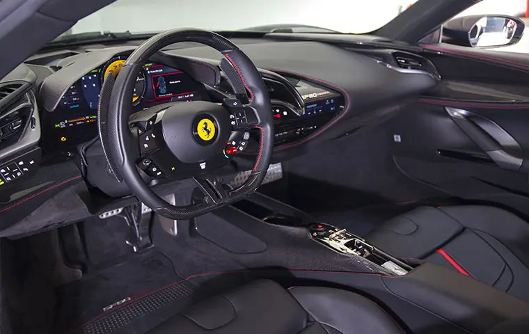 Ferrari SF90 Stradale 2025, exterior — Courchevel Luxury Car Rental, Courchevel. The Ferrari SF90 Stradale sits at the top of the marque's current line-up, pairing a…