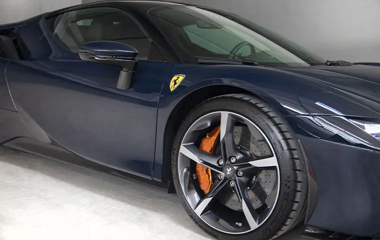 Ferrari SF90 Stradale 2025, front view — Courchevel Luxury Car Rental, Courchevel. The Ferrari SF90 Stradale sits at the top of the marque's current line-up, pairing a…