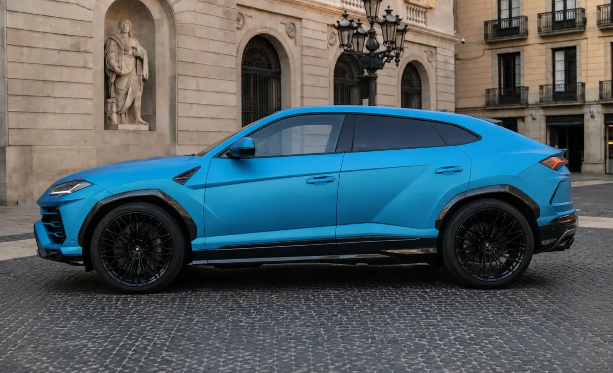 Lamborghini Urus SE 2025, side profile — Courchevel Luxury Car Rental, Courchevel. The Lamborghini Urus SE brings 800 hp and five seats together in a shape built for the…