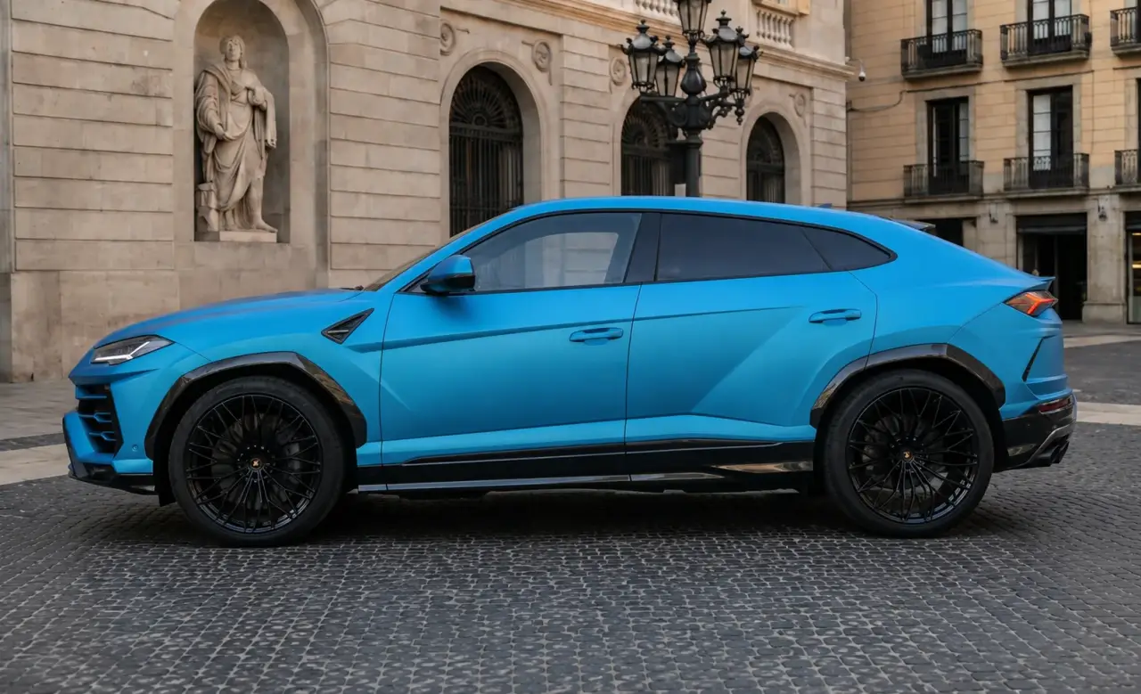 Lamborghini Urus SE 2025, side profile — Courchevel Luxury Car Rental, Courchevel. The Lamborghini Urus SE brings 800 hp and five seats together in a shape built for the…