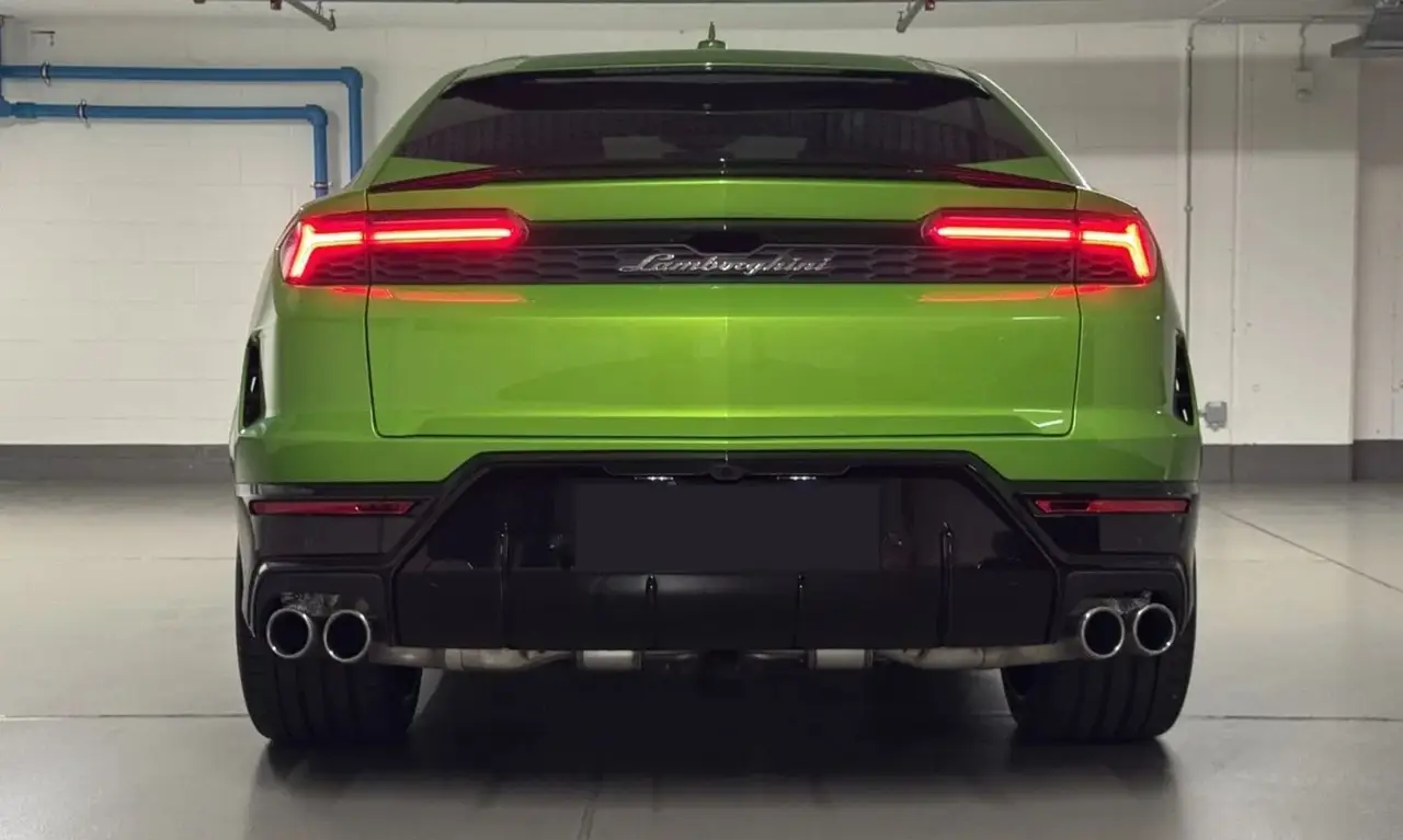 Lamborghini Urus SE 2026, rear view — Courchevel Luxury Car Rental, Courchevel. The 2026 Lamborghini Urus SE brings 800 hp to a five-seat SUV body, which is a rare…