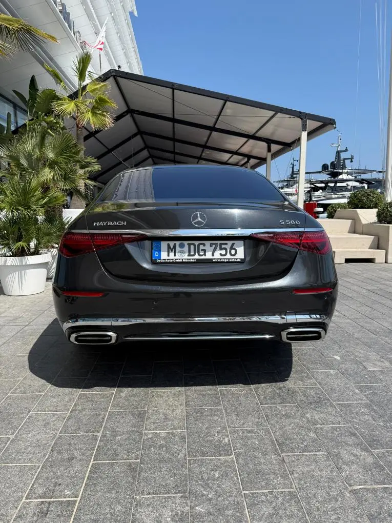 Maybach S580 2023, exterior — Courchevel Luxury Car Rental, Courchevel. The Maybach S580 is built for arrival, not attack. Its 503 hp V8 moves the car with a…