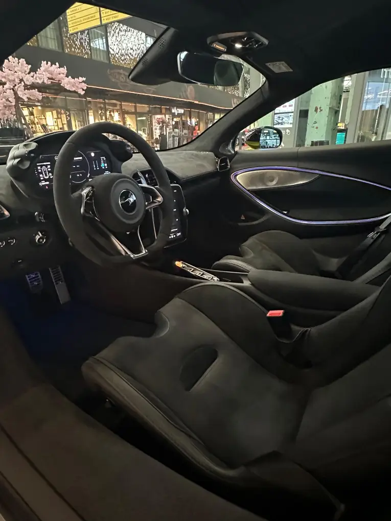 McLaren Artura Spider 2024, dashboard — Courchevel Luxury Car Rental, Courchevel. The McLaren Artura Spider brings 671 hp to a two-seat convertible layout that rewards a…