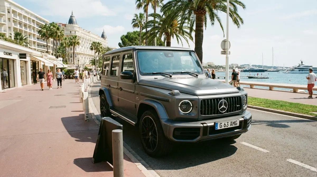 Mercedes Benz G63 2023 — Courchevel Luxury Car Rental, Courchevel. The Mercedes Benz G63 pairs a 585 hp V8 with the tall, square-shouldered stance that has…