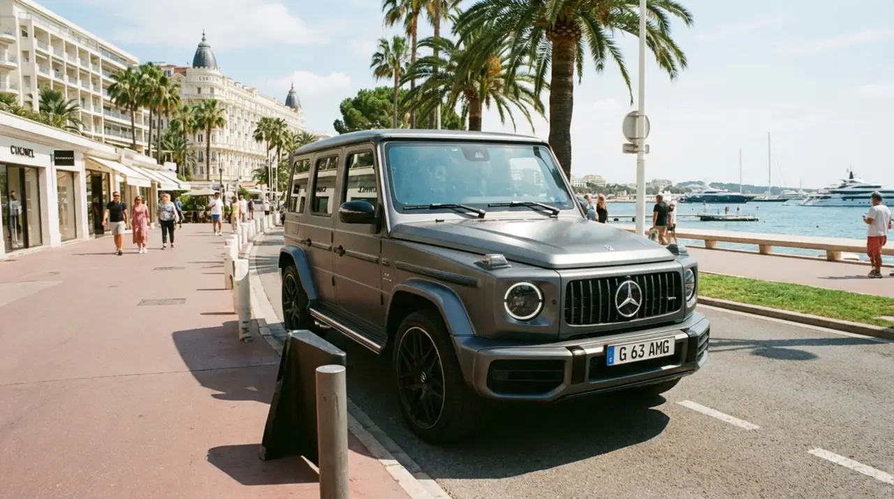 Mercedes Benz G63 2023 — Courchevel Luxury Car Rental, Courchevel. The Mercedes Benz G63 pairs a 585 hp V8 with the tall, square-shouldered stance that has…