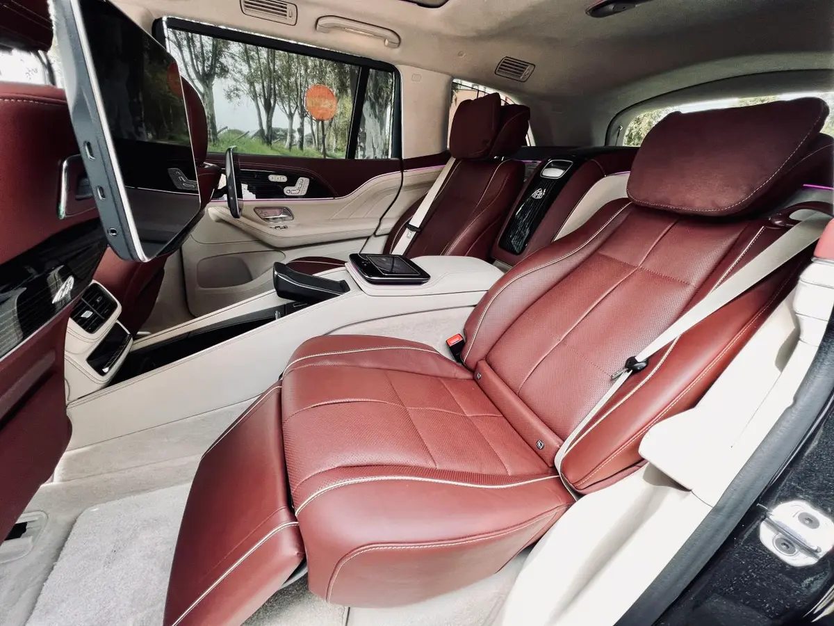 Mercedes Benz GLS Maybach 2022, interior — Courchevel Luxury Car Rental, Courchevel. The Maybach GLS brings 550 hp and a four-seat cabin built for comfort rather than count,…