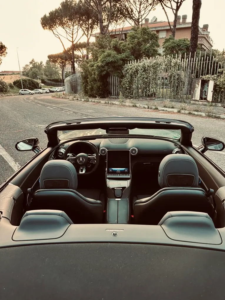 Mercedes Benz SL63 Cabrio 2023, interior — Courchevel Luxury Car Rental, Courchevel. The Mercedes-Benz SL63 Cabrio pairs a 585 hp V8 with the two-door SL's long bonnet and…