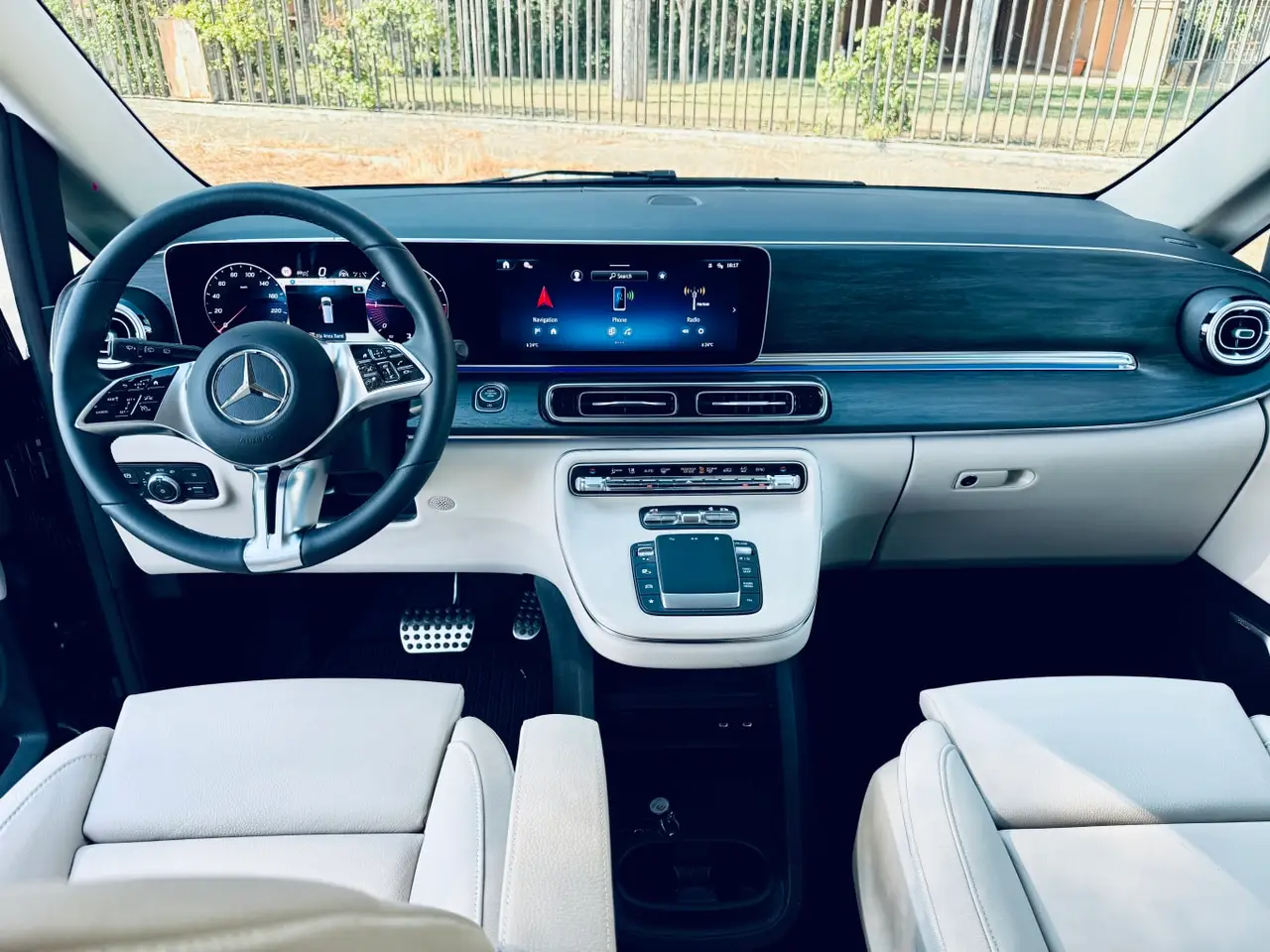 Mercedes Benz V300 4x4 XL VIP (Captain, 7 seat) 2025, rear view — Courchevel Luxury Car Rental, Courchevel. The Mercedes Benz V300 4x4 XL VIP is built for groups who need space and traction more…