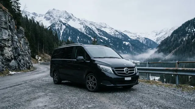 Mercedes Benz V300 8 seats 2025 — Courchevel Luxury Car Rental, Courchevel