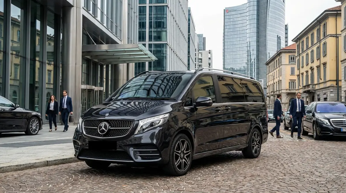 Mercedes V Class 2026 — Courchevel Luxury Car Rental, Courchevel. The Mercedes Benz V Class is the practical answer for a group or family arriving in…