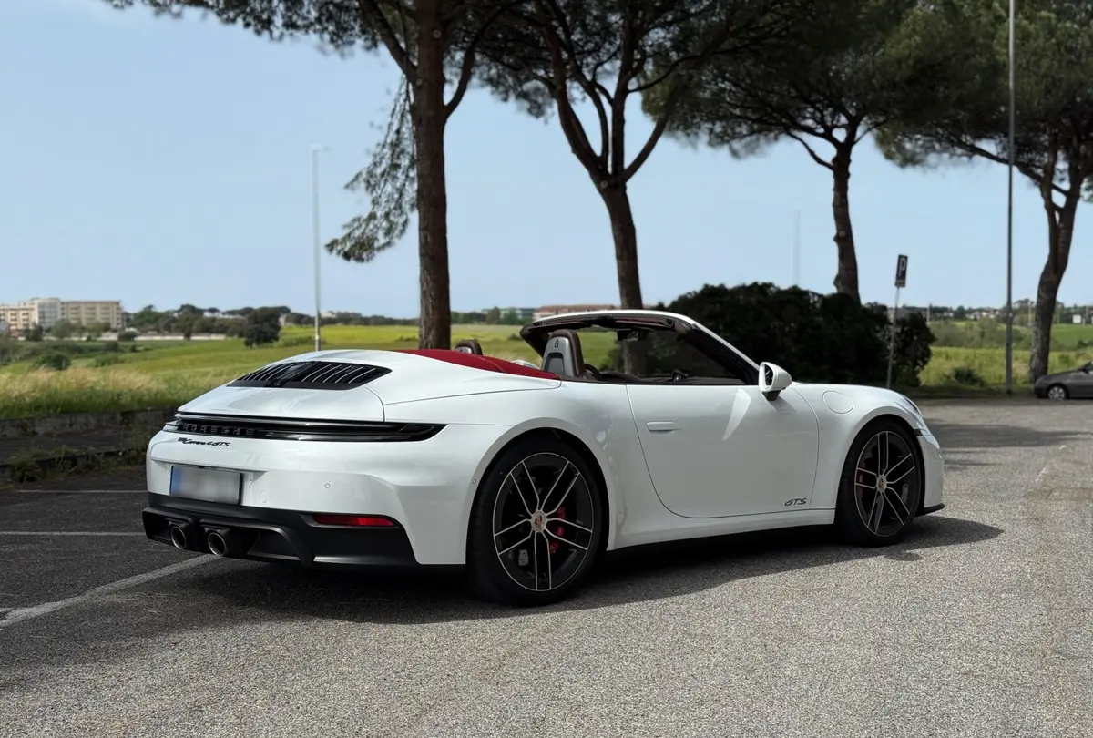 Porsche 992.2 Carrera 4 GTS Cabrio 2025, front view — Courchevel Luxury Car Rental, Courchevel. The Porsche 992.2 Carrera 4 GTS Cabrio pairs 540 hp with all-wheel drive, a combination…