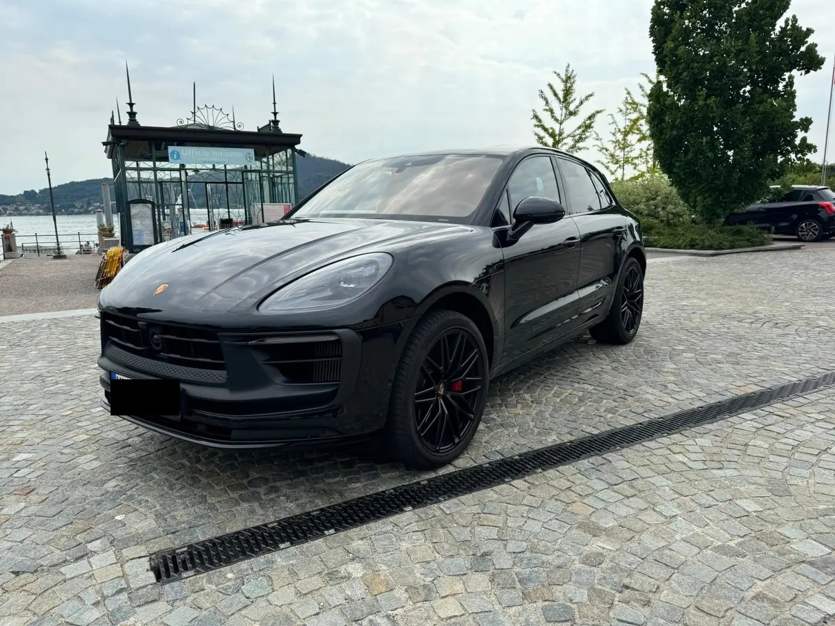 Porsche Macan GTS 2024, rear view — Courchevel Luxury Car Rental, Courchevel. The Macan GTS carries 440 hp through a compact SUV body that suits the climb from…