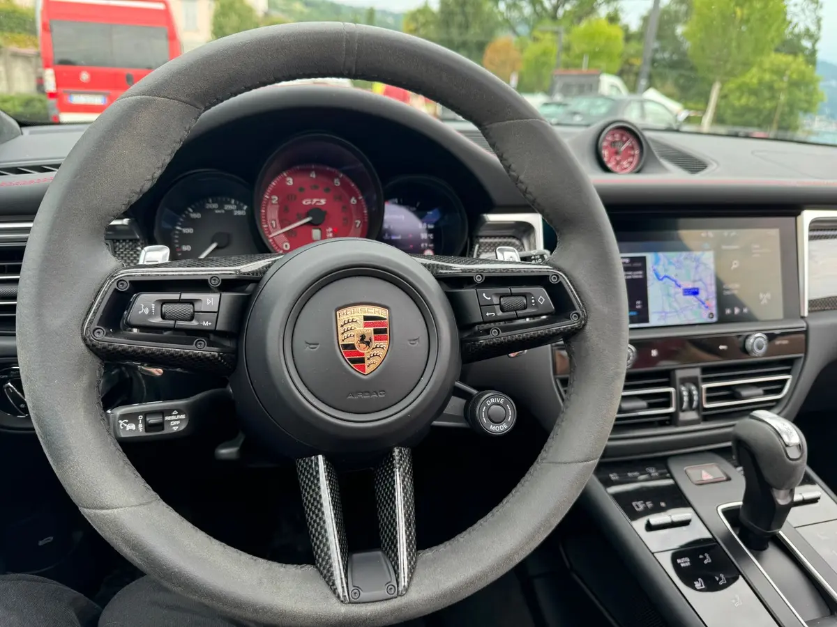 Porsche Macan GTS 2024, interior — Courchevel Luxury Car Rental, Courchevel. The Macan GTS carries 440 hp through a compact SUV body that suits the climb from…