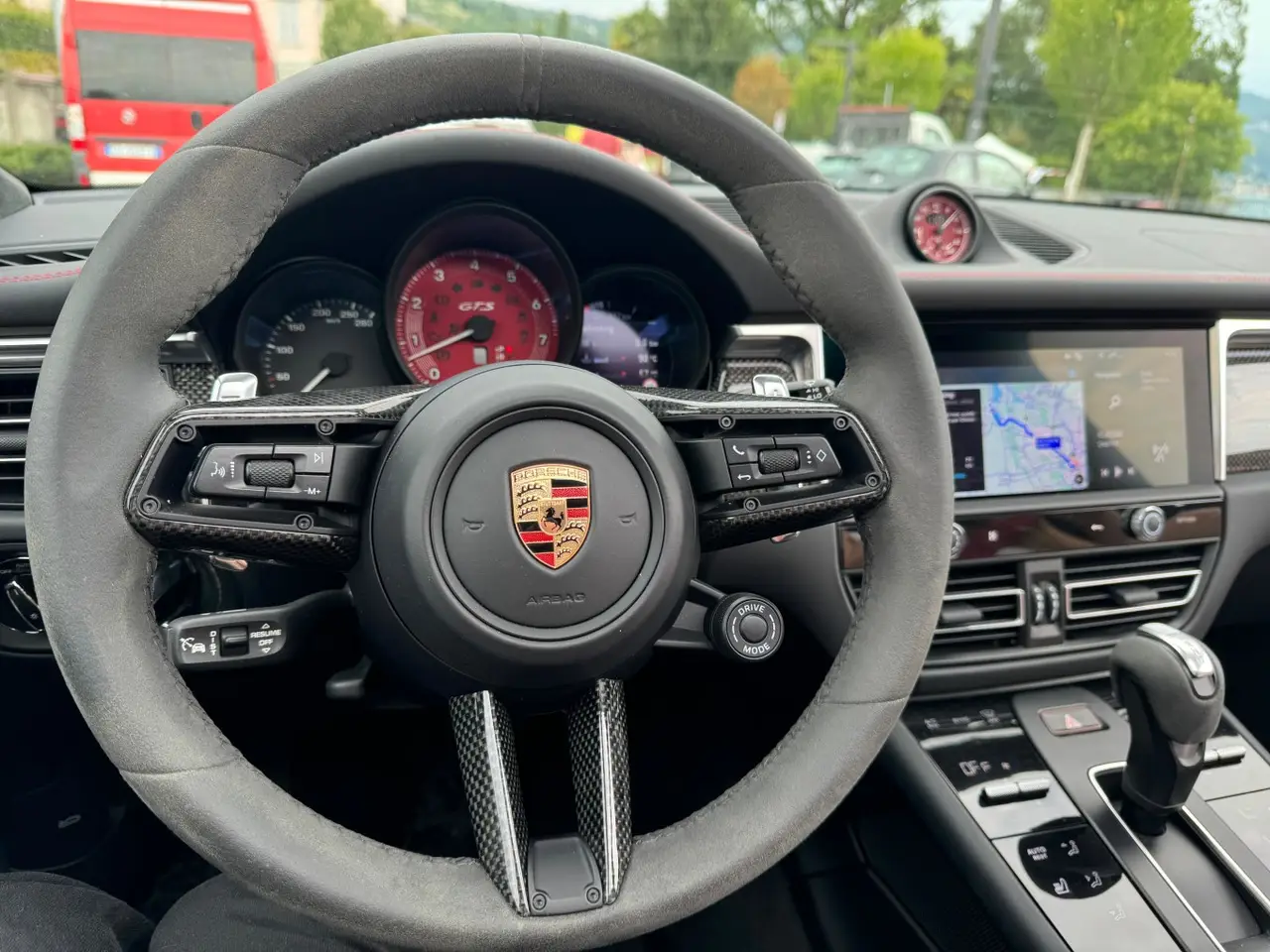 Porsche Macan GTS 2024, interior — Courchevel Luxury Car Rental, Courchevel. The Macan GTS carries 440 hp through a compact SUV body that suits the climb from…