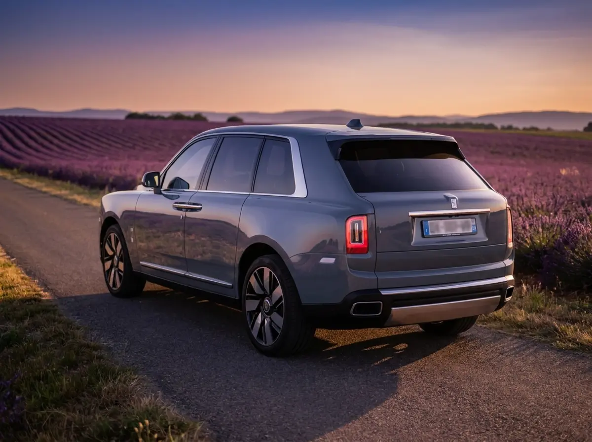 Rolls-Royce Cullinan 2025, front view — Courchevel Luxury Car Rental, Courchevel. The Rolls-Royce Cullinan carries its size with a calm that few large SUVs manage: 563 hp…