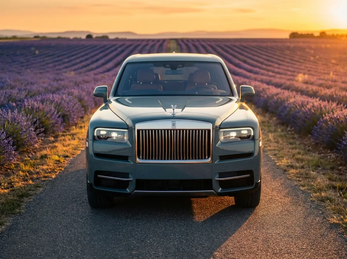 Rolls-Royce Cullinan 2025, rear view — Courchevel Luxury Car Rental, Courchevel. The Rolls-Royce Cullinan carries its size with a calm that few large SUVs manage: 563 hp…