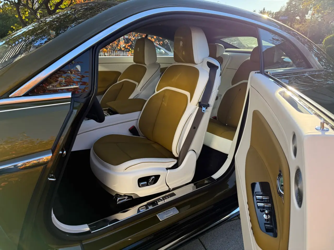 Rolls-Royce Spectre 2024, rear view — Courchevel Luxury Car Rental, Courchevel. The Rolls-Royce Spectre pairs 584 hp with a near-silent electric drivetrain inside a…