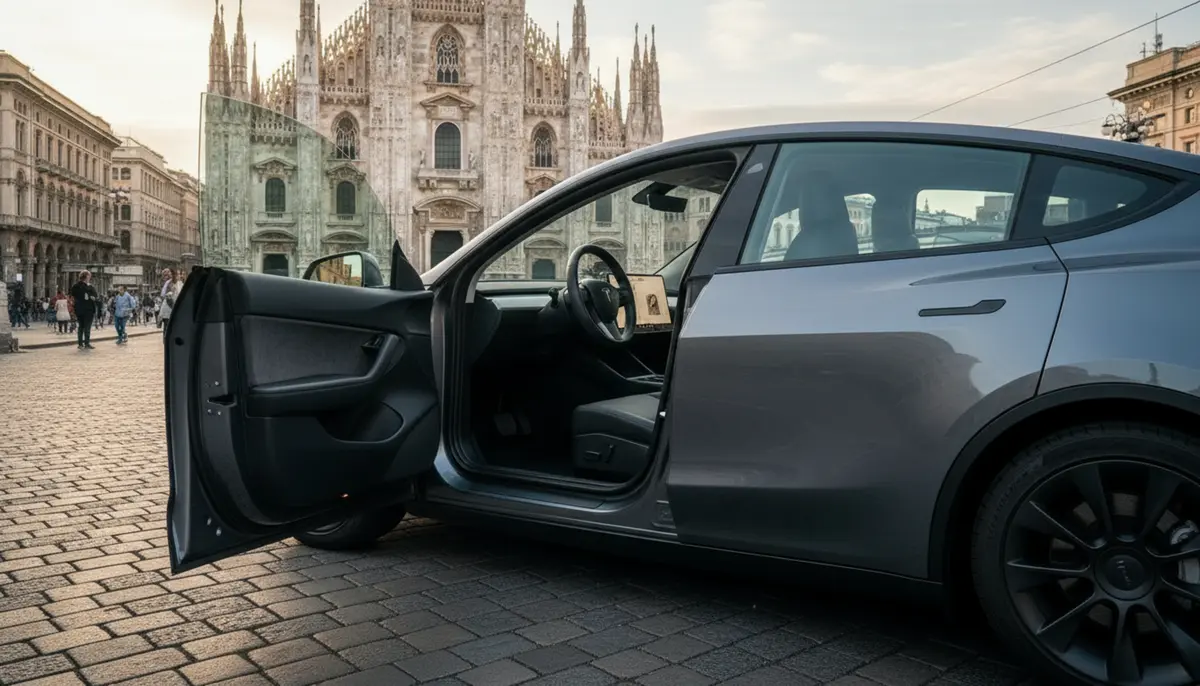 Tesla Model Y Long Range 2023, interior — Courchevel Luxury Car Rental, Courchevel. The 2023 Tesla Model Y Long Range brings a different kind of drive to the valley:…